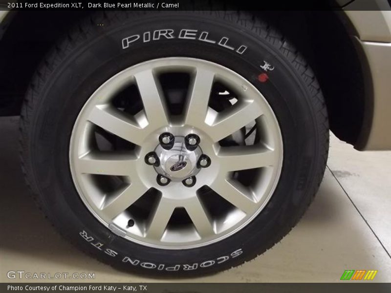 Dark Blue Pearl Metallic / Camel 2011 Ford Expedition XLT