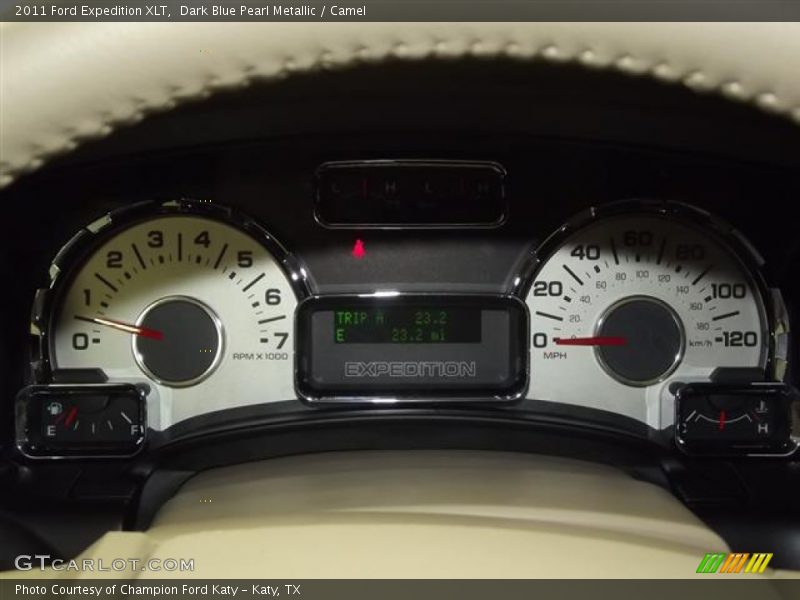 Dark Blue Pearl Metallic / Camel 2011 Ford Expedition XLT