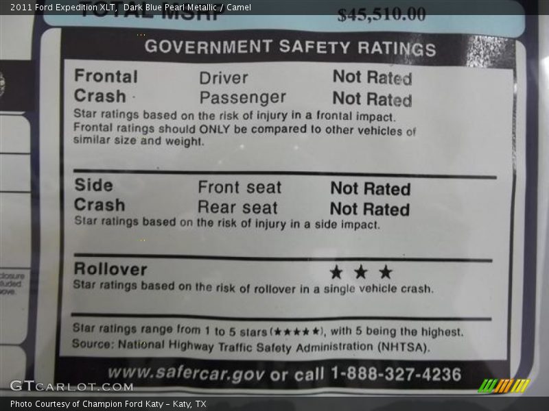 Dark Blue Pearl Metallic / Camel 2011 Ford Expedition XLT