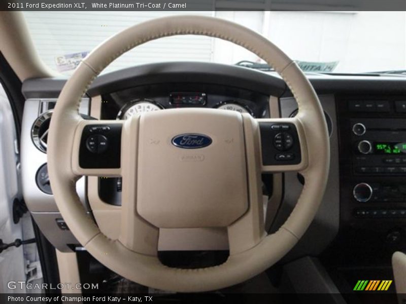 White Platinum Tri-Coat / Camel 2011 Ford Expedition XLT
