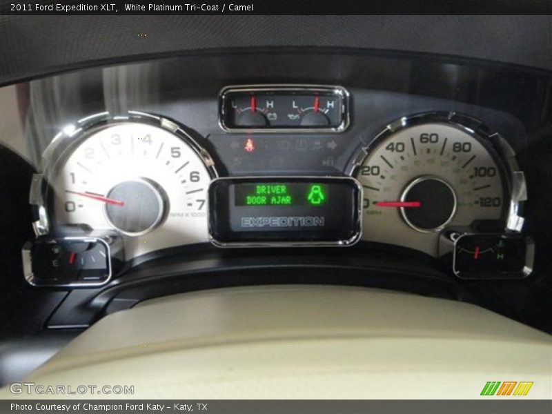 White Platinum Tri-Coat / Camel 2011 Ford Expedition XLT
