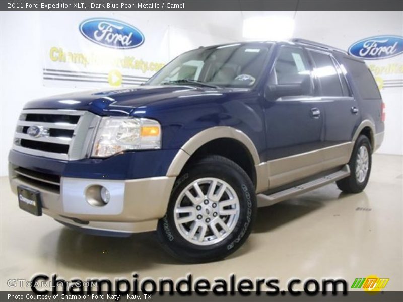 Dark Blue Pearl Metallic / Camel 2011 Ford Expedition XLT