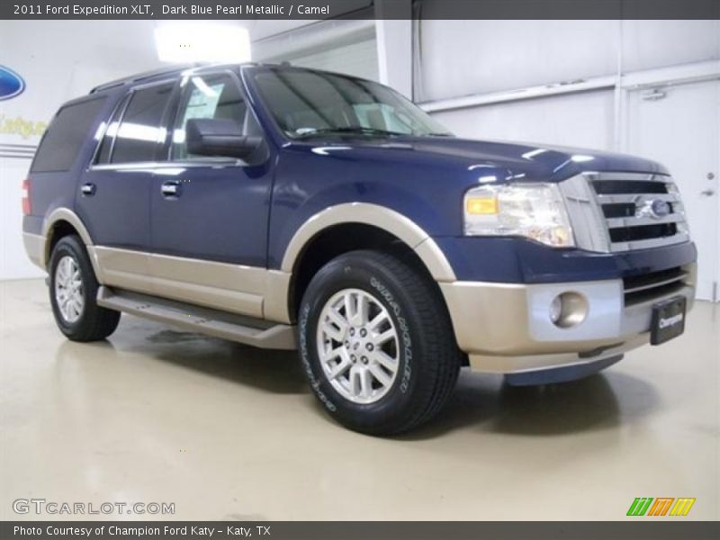 Dark Blue Pearl Metallic / Camel 2011 Ford Expedition XLT
