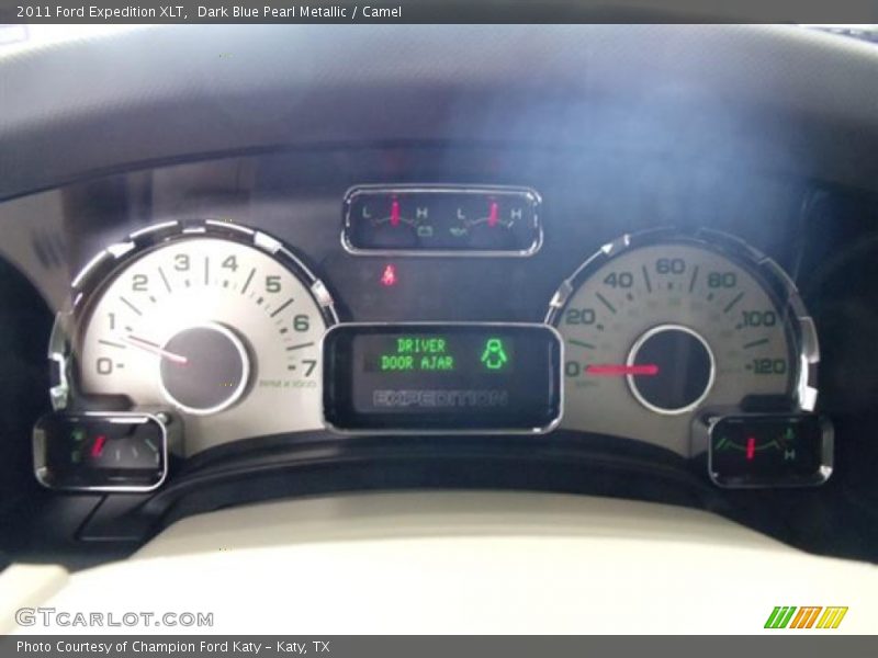 Dark Blue Pearl Metallic / Camel 2011 Ford Expedition XLT