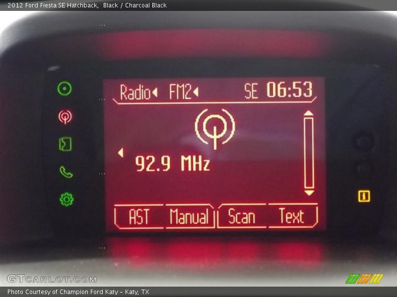 Black / Charcoal Black 2012 Ford Fiesta SE Hatchback