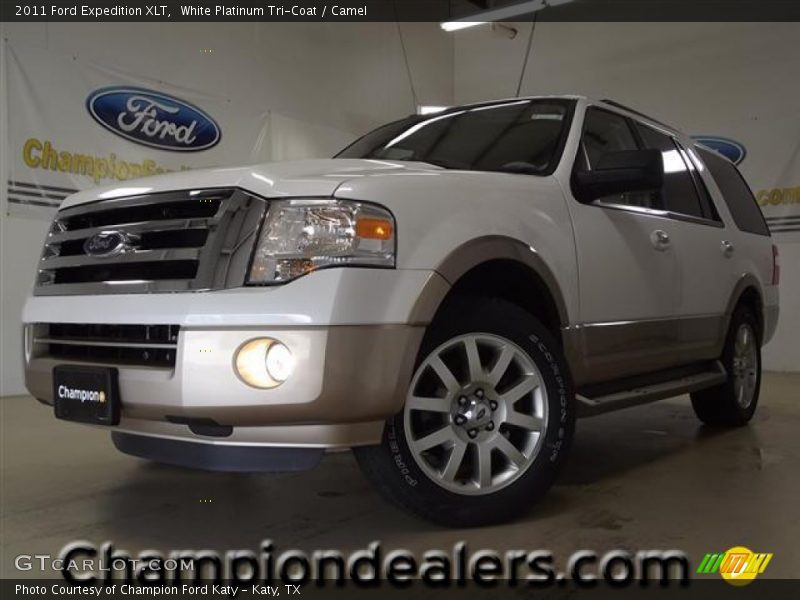 White Platinum Tri-Coat / Camel 2011 Ford Expedition XLT