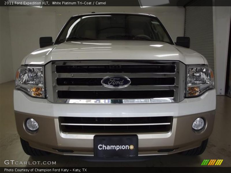 White Platinum Tri-Coat / Camel 2011 Ford Expedition XLT