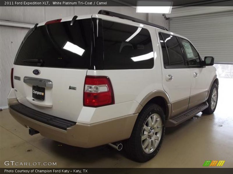 White Platinum Tri-Coat / Camel 2011 Ford Expedition XLT
