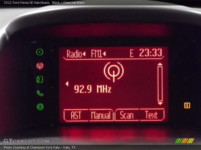 Black / Charcoal Black 2012 Ford Fiesta SE Hatchback