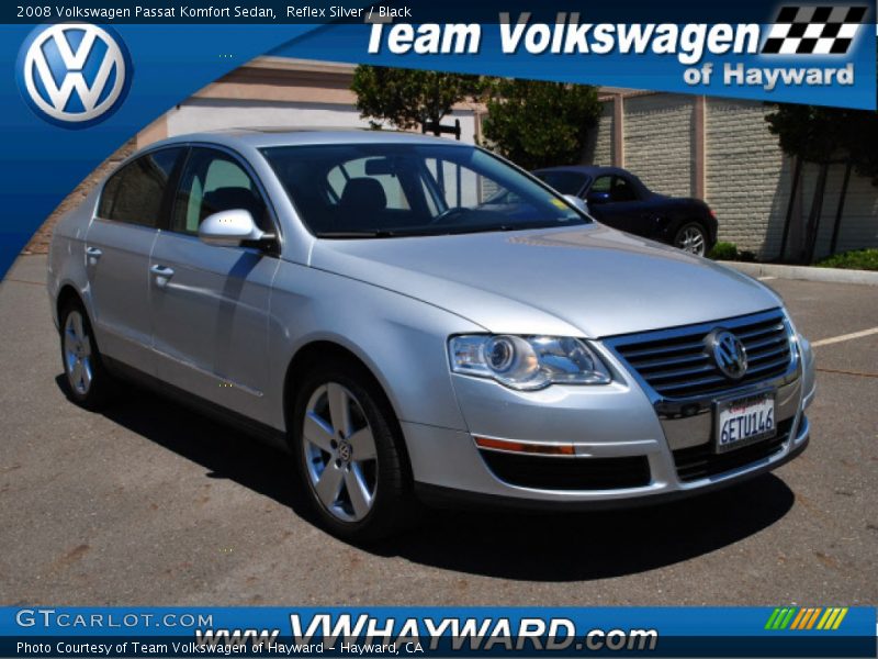 Reflex Silver / Black 2008 Volkswagen Passat Komfort Sedan