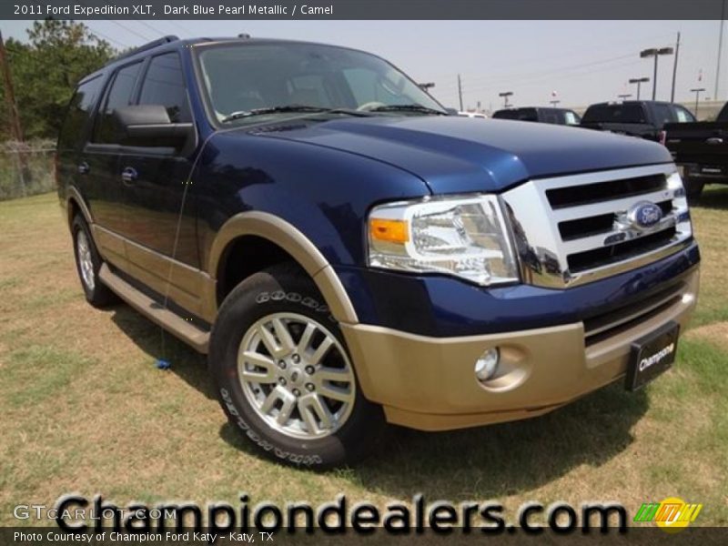 Dark Blue Pearl Metallic / Camel 2011 Ford Expedition XLT