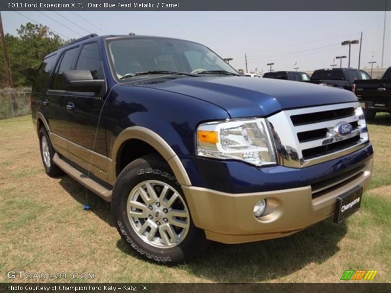 Dark Blue Pearl Metallic / Camel 2011 Ford Expedition XLT