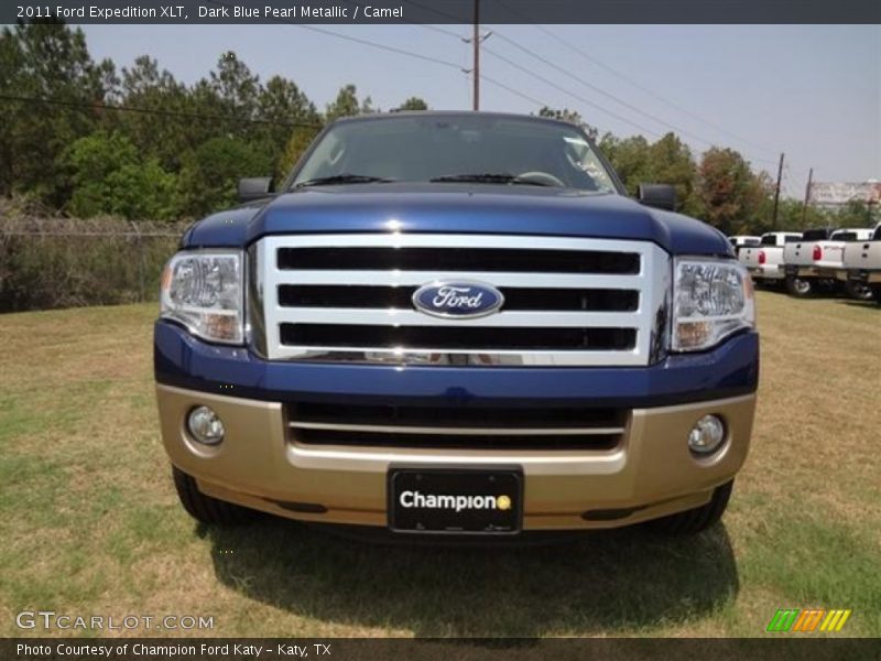 Dark Blue Pearl Metallic / Camel 2011 Ford Expedition XLT