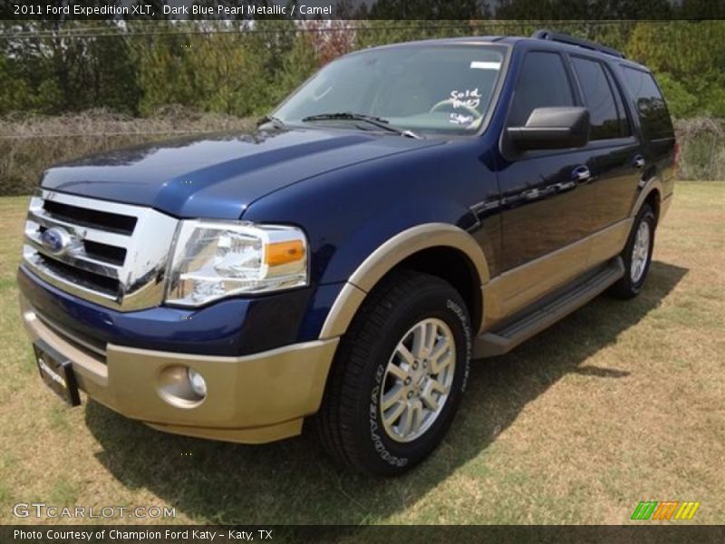 Dark Blue Pearl Metallic / Camel 2011 Ford Expedition XLT