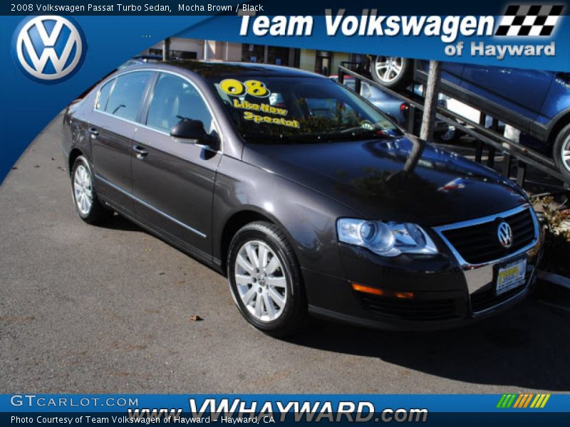 Mocha Brown / Black 2008 Volkswagen Passat Turbo Sedan