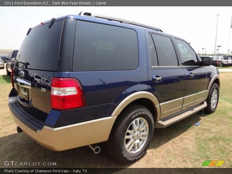 Dark Blue Pearl Metallic / Camel 2011 Ford Expedition XLT