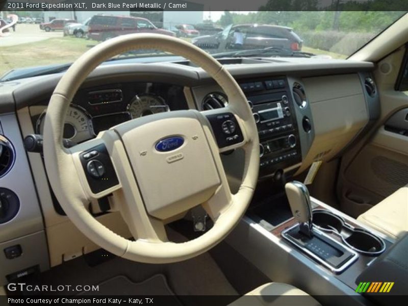 Dark Blue Pearl Metallic / Camel 2011 Ford Expedition XLT