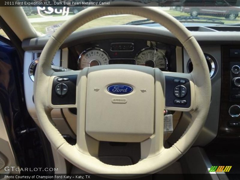 Dark Blue Pearl Metallic / Camel 2011 Ford Expedition XLT