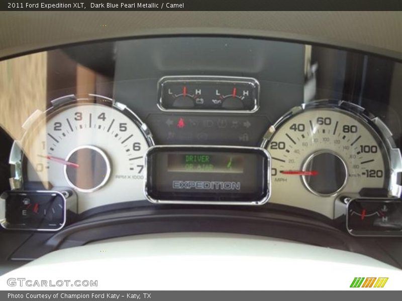 Dark Blue Pearl Metallic / Camel 2011 Ford Expedition XLT