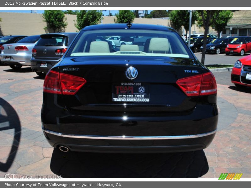 Black / Cornsilk Beige 2012 Volkswagen Passat TDI SEL