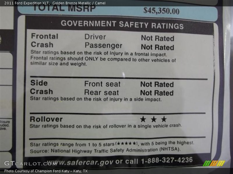 Golden Bronze Metallic / Camel 2011 Ford Expedition XLT