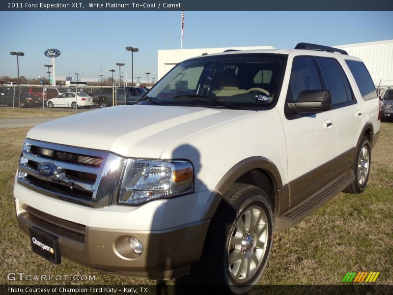 White Platinum Tri-Coat / Camel 2011 Ford Expedition XLT