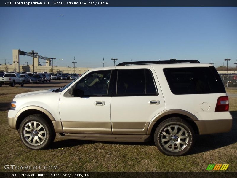 White Platinum Tri-Coat / Camel 2011 Ford Expedition XLT