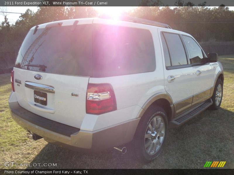 White Platinum Tri-Coat / Camel 2011 Ford Expedition XLT