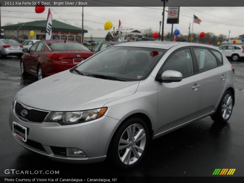 Bright Silver / Black 2011 Kia Forte SX 5 Door