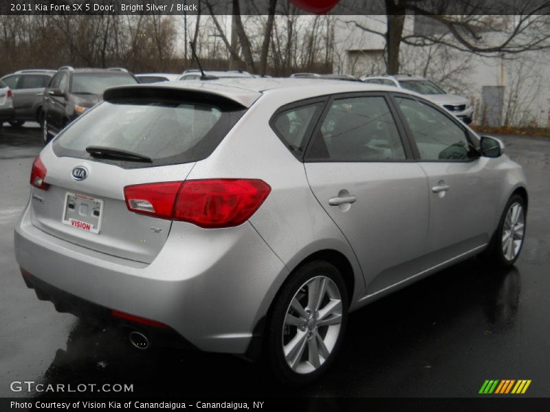 Bright Silver / Black 2011 Kia Forte SX 5 Door