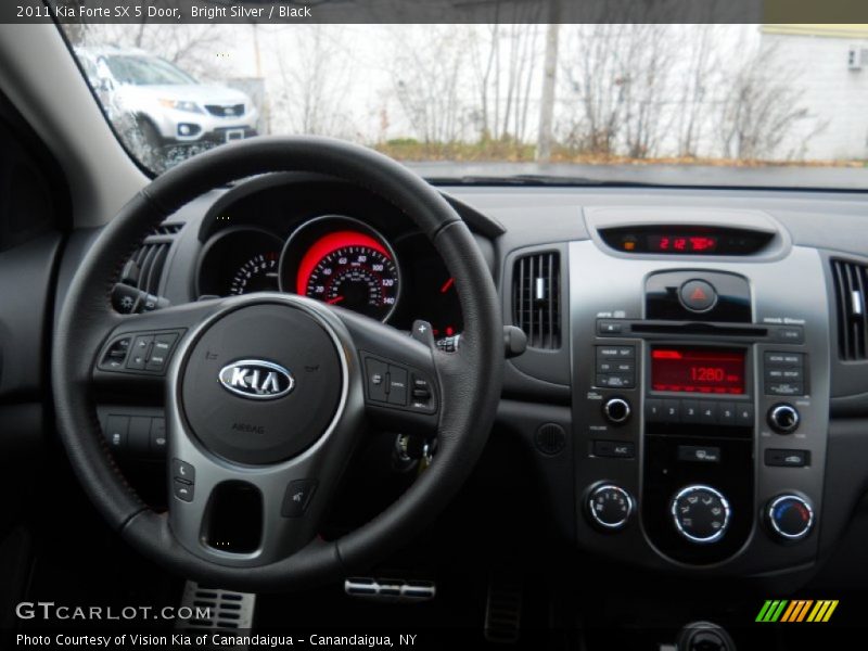 Bright Silver / Black 2011 Kia Forte SX 5 Door