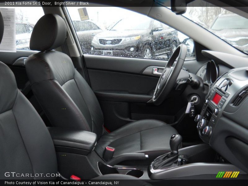 Bright Silver / Black 2011 Kia Forte SX 5 Door