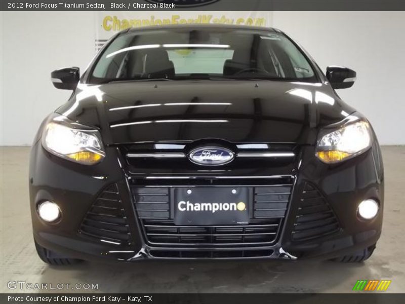 Black / Charcoal Black 2012 Ford Focus Titanium Sedan