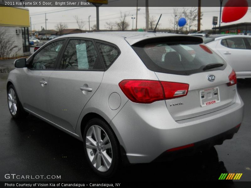 Bright Silver / Black 2011 Kia Forte SX 5 Door