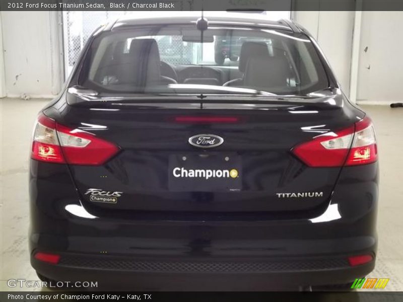 Black / Charcoal Black 2012 Ford Focus Titanium Sedan