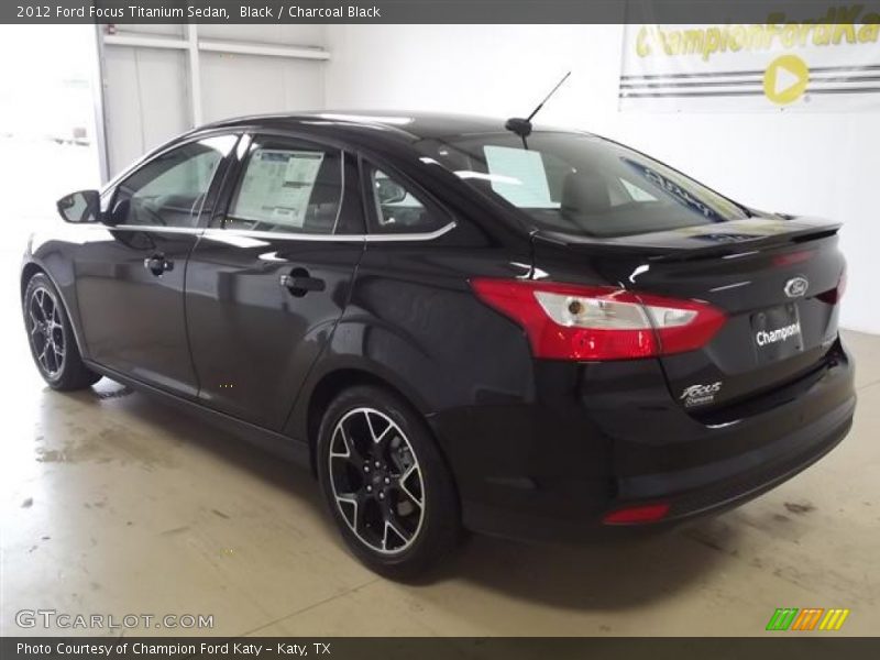 Black / Charcoal Black 2012 Ford Focus Titanium Sedan
