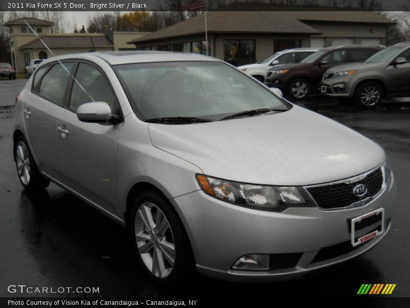 Bright Silver / Black 2011 Kia Forte SX 5 Door