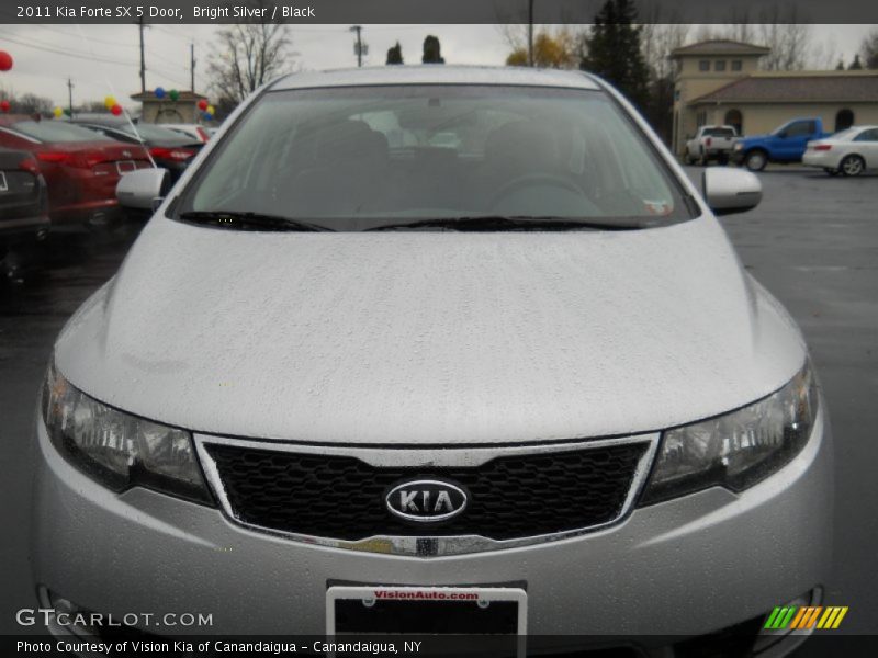 Bright Silver / Black 2011 Kia Forte SX 5 Door