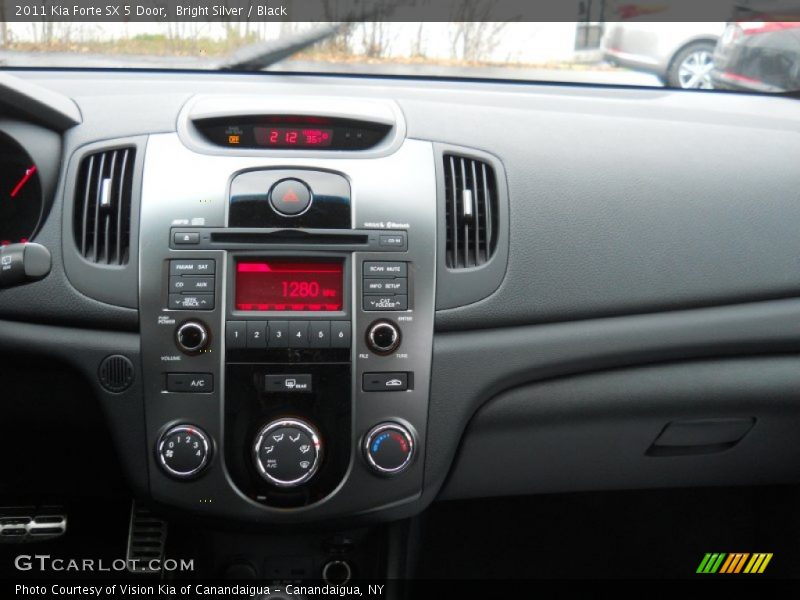 Bright Silver / Black 2011 Kia Forte SX 5 Door