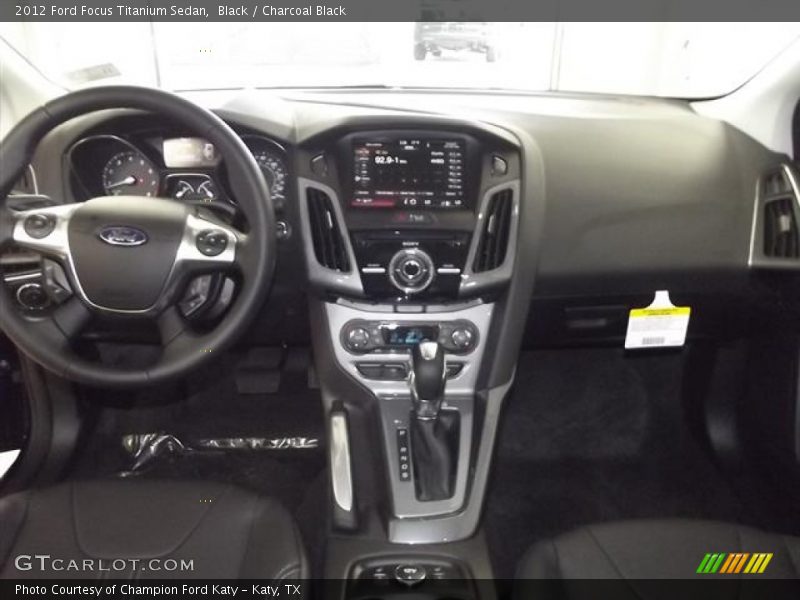 Black / Charcoal Black 2012 Ford Focus Titanium Sedan