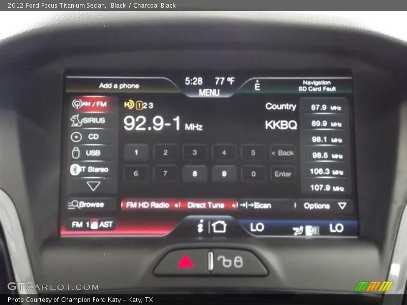 Black / Charcoal Black 2012 Ford Focus Titanium Sedan