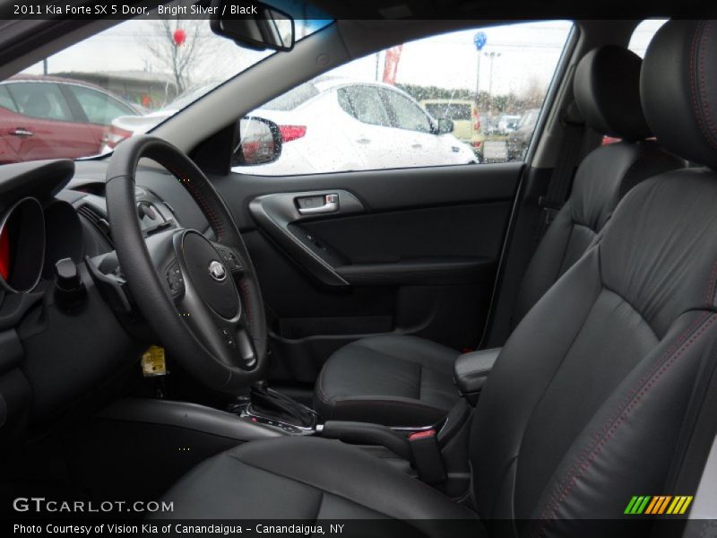 Bright Silver / Black 2011 Kia Forte SX 5 Door