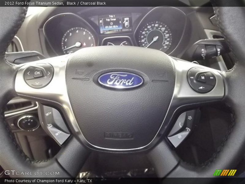 Black / Charcoal Black 2012 Ford Focus Titanium Sedan