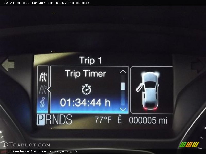 Black / Charcoal Black 2012 Ford Focus Titanium Sedan