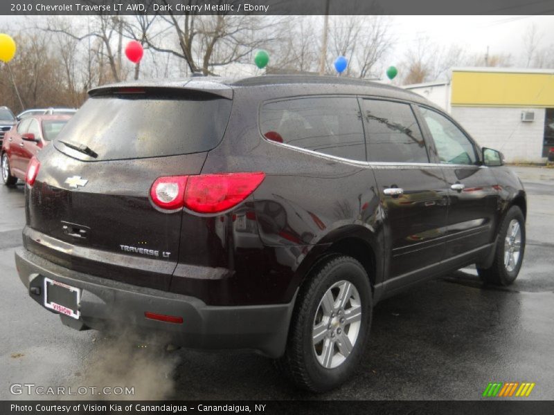 Dark Cherry Metallic / Ebony 2010 Chevrolet Traverse LT AWD