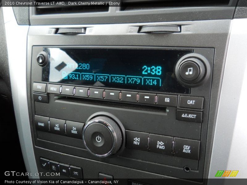 Dark Cherry Metallic / Ebony 2010 Chevrolet Traverse LT AWD