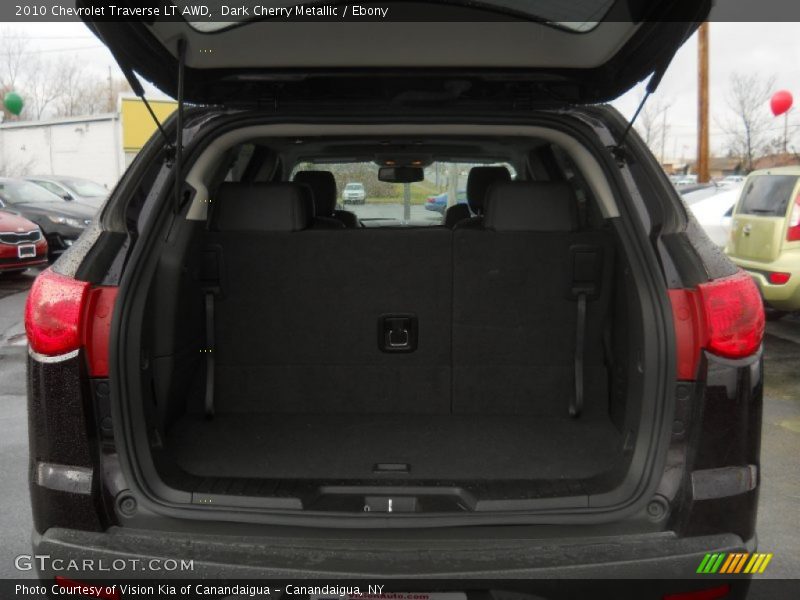 Dark Cherry Metallic / Ebony 2010 Chevrolet Traverse LT AWD