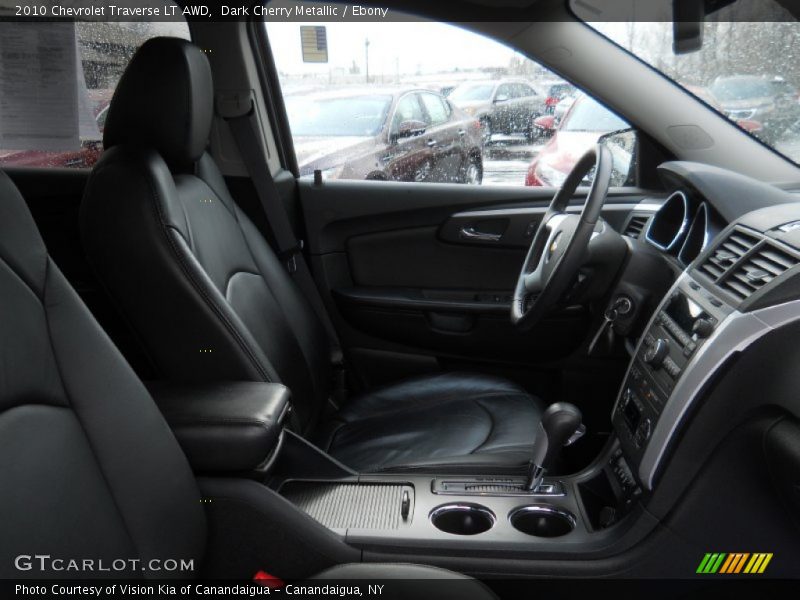 Dark Cherry Metallic / Ebony 2010 Chevrolet Traverse LT AWD