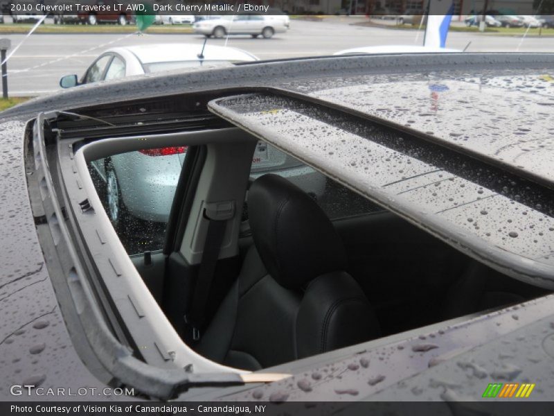 Dark Cherry Metallic / Ebony 2010 Chevrolet Traverse LT AWD