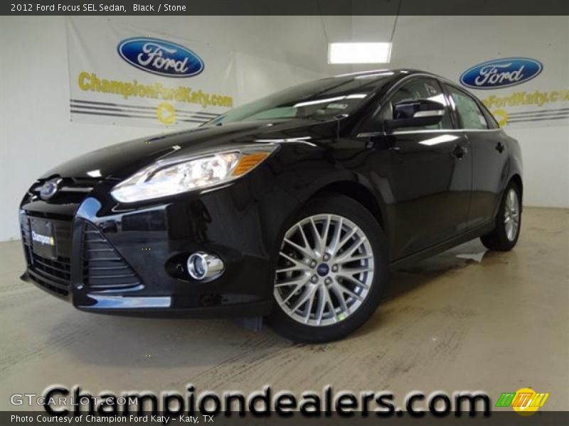 Black / Stone 2012 Ford Focus SEL Sedan